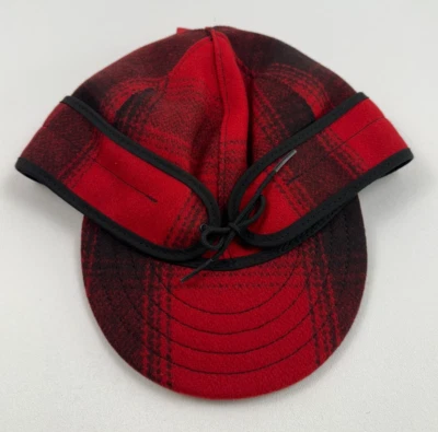 Stormy Kromer Ear Flapped Wool Original Hat  Red Plaid  Size 7 1/8  NWT - Image 1 of 4