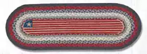 Corredor de mesa 36 pulgadas bandera americana trenzado yute patriótico decoración americana - Imagen 1 de 1