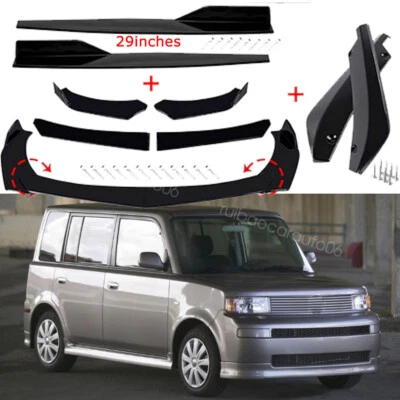 Front & Rear Bumper Lip Spoiler Splitter Body Kit & Side Skirt For Scion xB Foto 1 de 4