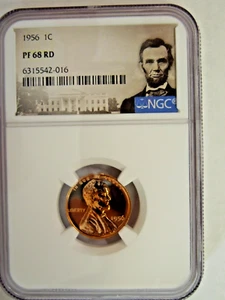 NGC PF 68 Red 1956 Lincoln Cent - Picture 1 of 5