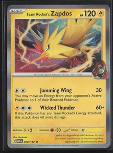 Pokemon TCG Destined Rivals - 070/182 Team Rocket's Zapdos - Holo NM - Bild 1 von 2