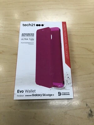 Tech21 Evo Wallet Durable FlexShock Case for Samsung Galaxy S6 Edge Plus - Pink - Image 1 of 4