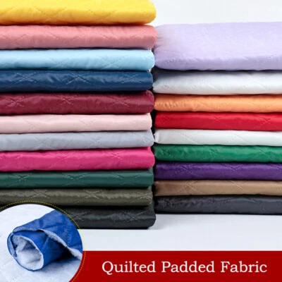 Diamant Gesteppt Gepolstert Futter Stoff Watte Rücken Basteln Material DIY Jacke - Bild 1 von 4