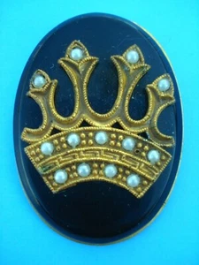 RICARDE OF HOLLYWOOD - JUAREZ CROWN Anstecknadel oder Brosche um 1940   - Bild 1 von 6