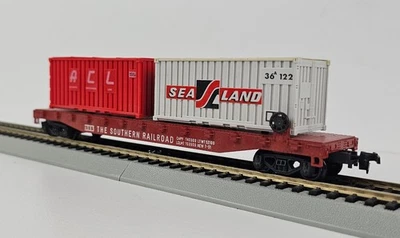 HO Lima/Charmerz 6088 Southern Railroad Flat Car W/ Containers #4365 NOS - Image 1 of 4