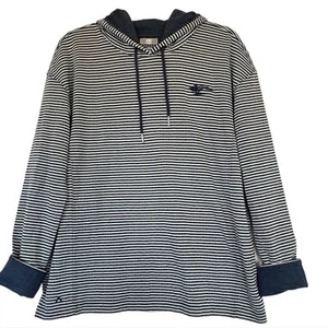 NUEVO CON ETIQUETAS FORWARD EE. UU. Informal Para Mujer Azul Marino Rayas Sudadera con Capucha Talla X Grande - Imagen 1 de 5