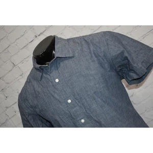 Bonobos Dress Shirt Mens Size XL Slim Blue Jean Denim Look Cotton Blend Stretch - Picture 1 of 6