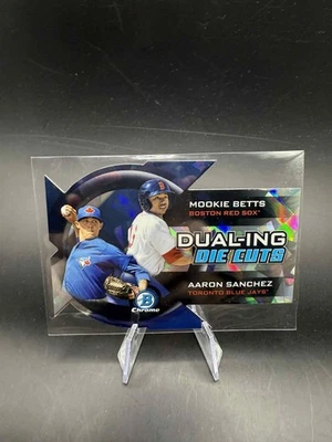 Refractor atómico troquelado Bowman Chrome Mookie Betts 2014 RC ROOKIE SP #/99 HOF Foto 1 de 2