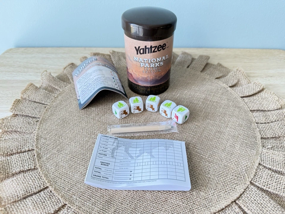 Yahtzee National Parks Travel Edition Dice Game 2005 by Hasbro USA Open Box - Image 1 of 3