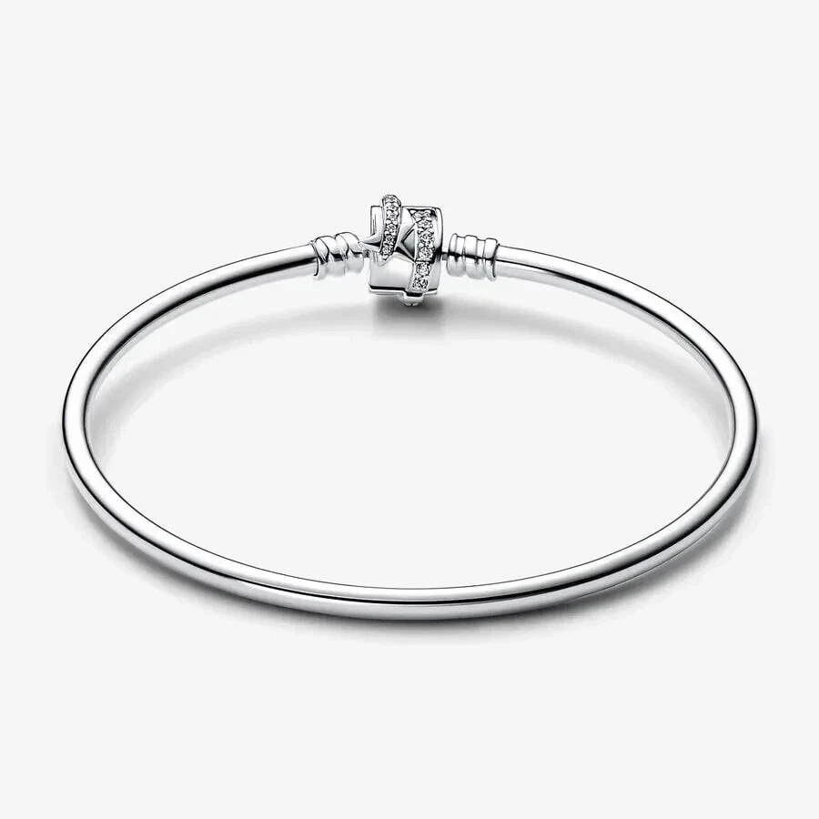 Pandora S925 Shooting Star Charm Bangle Bracelet 592733C01 21cm - Size 8.3in