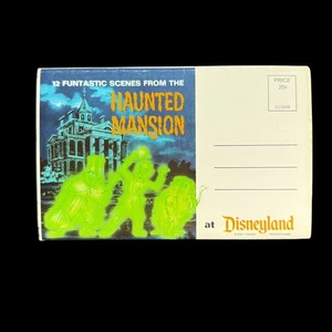 Carpeta desplegable de postal de mansión embrujada escenas fantásticas en Disneyland años 60-70 - Imagen 1 de 7