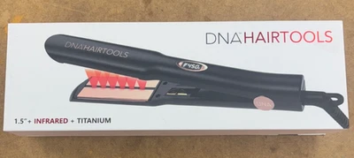 DNA Hair Tools Black & Gold Infrared+Titanium Ceramic Pro Hair Straightener NEW - Image 1 of 3