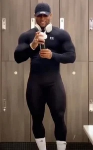 Mens Tri Fit Black Spandex Tights Compression Pants lathe - Picture 1 of 2