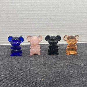 4 Boyd Glass "Willie" Mouse Figurines (#22) - Picture 1 of 17