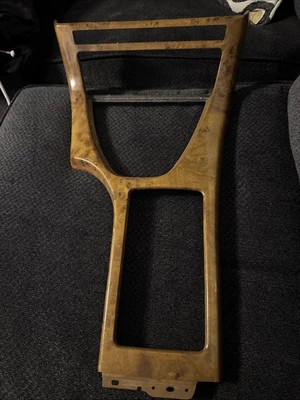 BMW X5 E53 2001 2002 2003 2004 2005 2006 consola central palanca de cambios cubierta de madera Foto 1 de 4