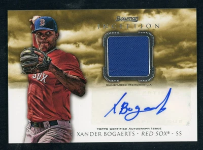 2013 Bowman Inception Patch Auto Relics Xander Bogaerts #AR-XB Pre Rookie Card - Image 1 of 3
