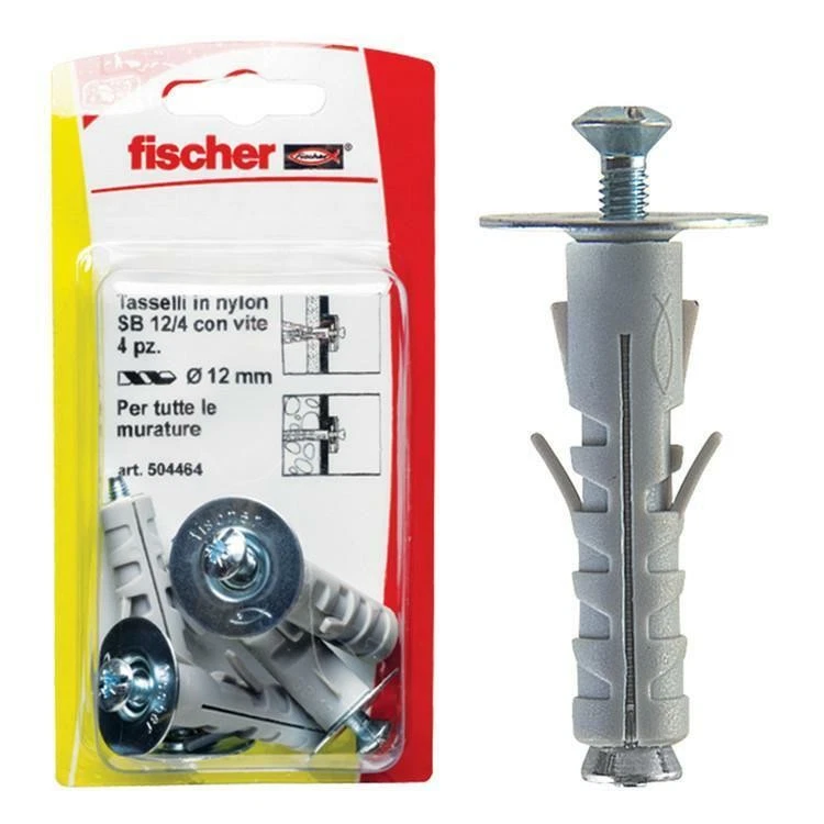 FISCHER TASSELLO IN NYLON CON VITE SB 12/4 BLISTER 4 PEZZI - Immagine 1 di 1