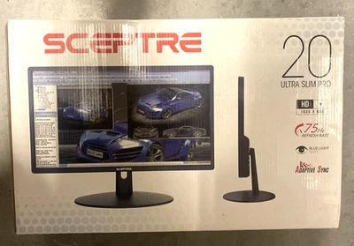 Sceptre 20" 1600x900 75Hz Ultra Thin LED Monitor Wide Viewing Angle - Image 1 of 4