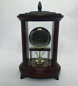 Vintage Bombay Company Inc Oval Cherry Wood Anniversary~Mantle / Desk Clock 2004 - Picture 1 of 7