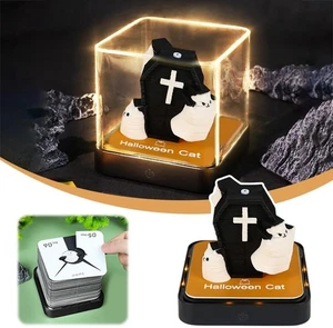 Desk Calendar With LED Lights, Halloween Cat Sculpture 3D Tear Calendar Paper - Picture 1 of 5