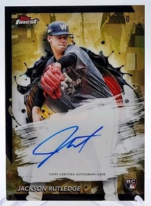2024 Topps Finest Jackson Rutledge Rookie Auto 12/50 🔥 - Foto 1 di 3