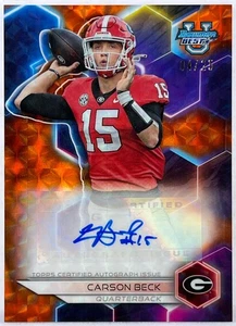 Carson Beck 2023 Bowman Best Orange Geometric Auto 4/25 #BOA-CB Georgia - Miami - Bild 1 von 2