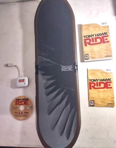 Tony Hawk Ride Nintendo Wii Skateboard Dongle & Game Complete Bundle Tested - Picture 1 of 2