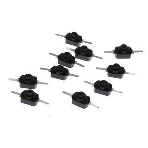 Switch Latching On Off Push 10pcs Black Black + Silver DC 250V Hot Sale - Picture 1 of 9
