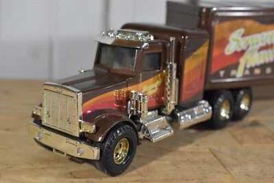 Remolque semi tractor Peterbilt marrón ertl original de colección Screamin Hawk Transit Foto 1 de 4