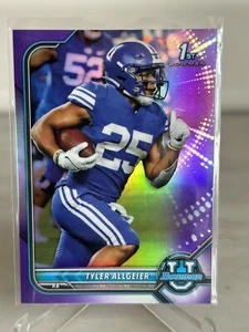 2021-22 Bowman University Tyler Allgeier 1st Bowman Purple Refractor Falcons - Picture 1 of 2