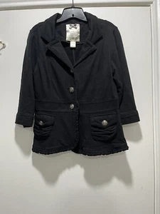 Chaqueta Blazer Nick & Mo Exclusiva Colección Negra Militar Botón P-Grande - Imagen 1 de 4
