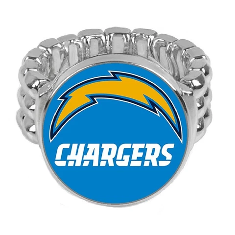 Los Angeles Chargers Silver Mens Women's Football Ring Fits All Sizes Gift Pk D2 Cover