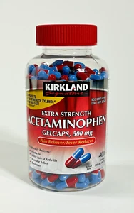Kirkland Signature Acetaminophen Rapid Release Extra Strength 500mg 400 Gelcaps - Picture 1 of 11