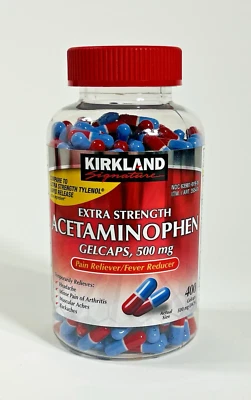 Kirkland Signature Acetaminophen Rapid Release Extra Strength 500mg 400 Gelcaps - Image 1 of 4