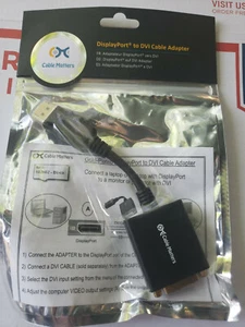 Cable Matters Gold Plated DisplayPort to DVI Male to Female Adapter - Ships Fast - Picture 1 of 2
