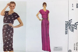 VERY EASY Vogue Pattern 7646 Misses Double Breasted A-line Dress Sz 14-16 UNCUT - Picture 1 of 3