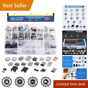 Comprehensive USB A Male/Female Connector 180Pcs - Lightweight & Compact - Picture 1 of 9
