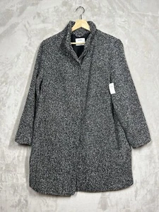 Old Navy Trench Coat Womens 1x Plus Wool Blend Jacket Pockets Tweed Y2K NWT - Picture 1 of 7