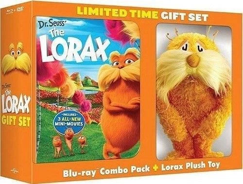 DR SEUSS THE LORAX New Blu-ray + DVD Limited Time Gift Set with Lorax Plush Toy - Image 1 of 1