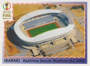 Panini Sticker Fußball WM 2002 Nr. 16 Ibaraki Kahima Soccer Stadium Bild NEUWARE - Picture 1 of 2