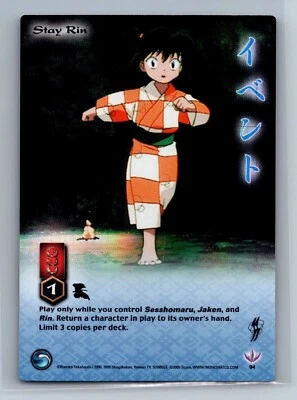 Inuyasha TCG - Stay Rin 94 - FOIL Rare - Score Yokai - Image 1 of 2