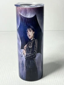 Rainy Wednesday Addams Family Tall Tumbler Insulated Travel Mug Stainless Steel - Picture 1 of 6