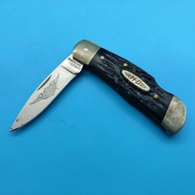 Harley Davidson Pocket Knife United Cutlery 1998 HD-3 USA Live to Ride - Image 1 of 4