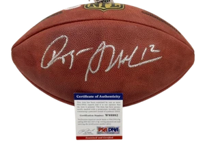 ROGER STAUBACH SIGNED NFL GAME DUKE BALL DALLAS COWBOYS AUTOGRAPH PSA COA 3 - Picture 1 of 1