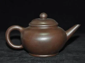 6.4'' Marked Chinese Yixing Zisha Pottery carved Teapot tea set tea maker statue - Picture 1 of 7