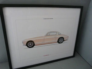 GERAHMTER DRUCK 1953 FERRARI 375 AMERICA COUPE - CREME - Bild 1 von 4