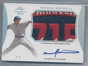 2015 Leaf Trinity SILVER PATCH/AUTO Michael Matuella RC #d 3/5 - Picture 1 of 1