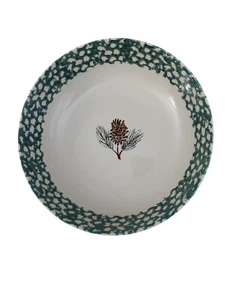 Folk Craft Christmas Pine Tree Tienshan Green Sponge 9" Serving Bowl - Picture 1 of 5