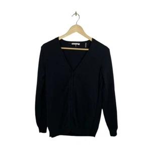 Rebecca Taylor Damen 100% Kaschmir V-Ausschnitt Strickjacke in Schwarz Gr. M - Bild 1 von 10