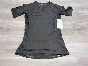 Athleta Black Velo Cycle Jersey Top Small athletic bike biking cycling commute - Picture 1 of 8